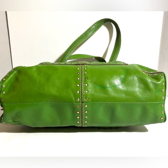Michael kors Green Leather Studded Handbag - Picture 3 of 8